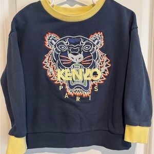 Kenzo Kids Blue and Yellow Tiger Sweatshirt